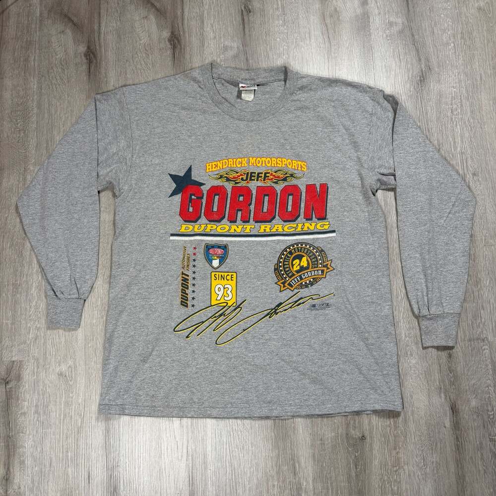 Vintage 2005 Chase Authentics Jeff Gordon DuPont Racing Long Sleeve T-Shirt Y2K